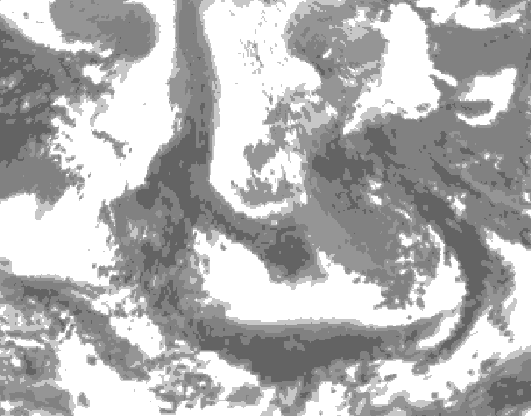 GDPS total cloud 240 hour forecast chart for Canada based on 2026/04/15 0000Z data