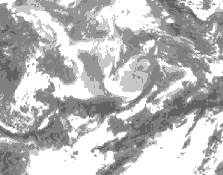 GDPS total cloud 006 hour forecast chart for Canada based on 2026/04/15 1200Z data