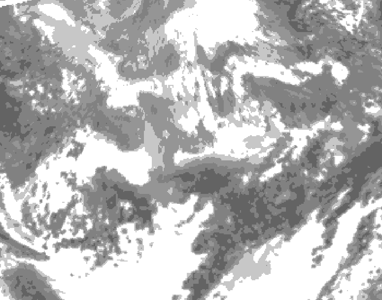 GDPS total cloud 018 hour forecast chart for Canada based on 2026/04/15 1200Z data