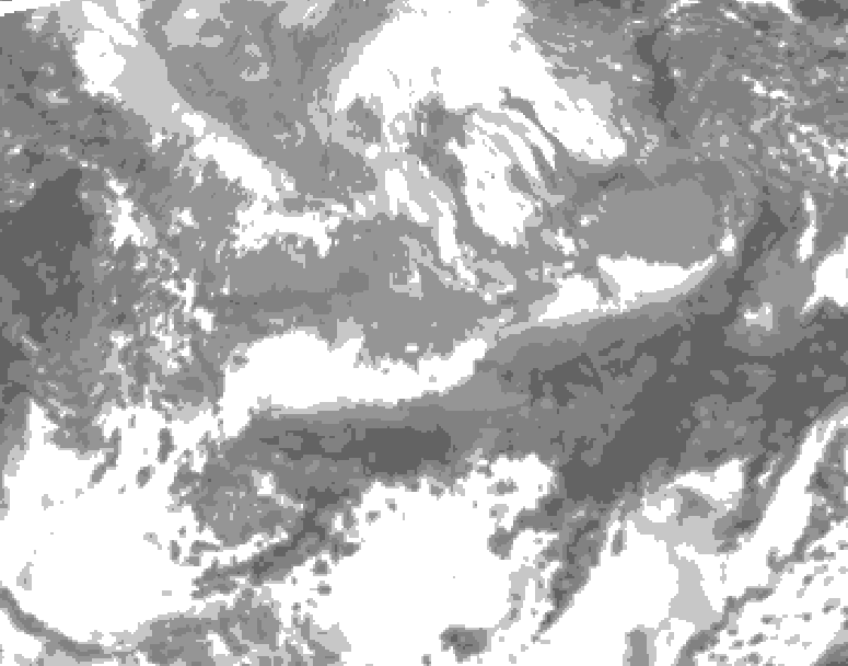 GDPS total cloud 036 hour forecast chart for Canada based on 2026/04/15 1200Z data
