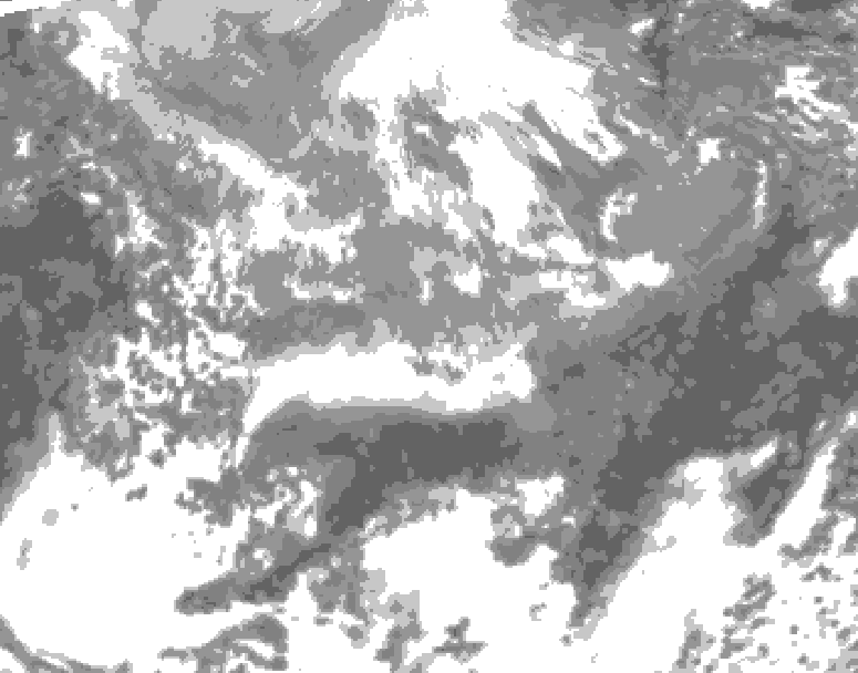 GDPS total cloud 042 hour forecast chart for Canada based on 2026/04/15 1200Z data