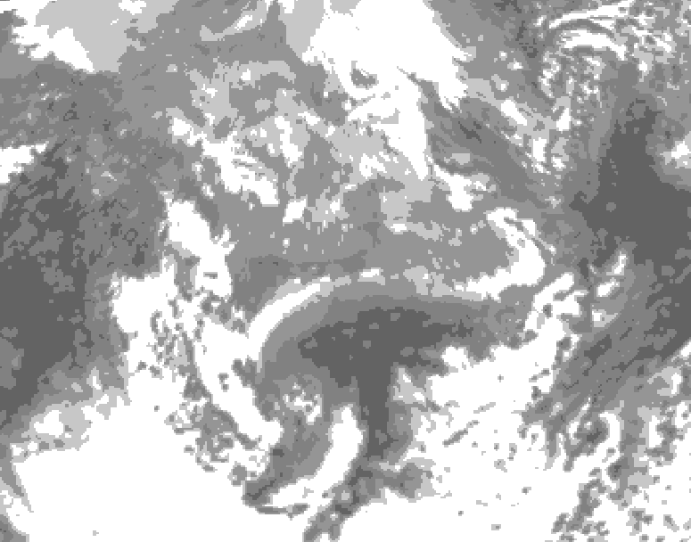 GDPS total cloud 060 hour forecast chart for Canada based on 2026/04/15 1200Z data