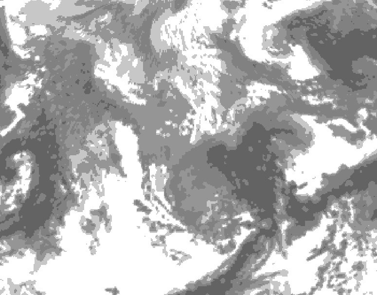 GDPS total cloud 084 hour forecast chart for Canada based on 2026/04/15 1200Z data