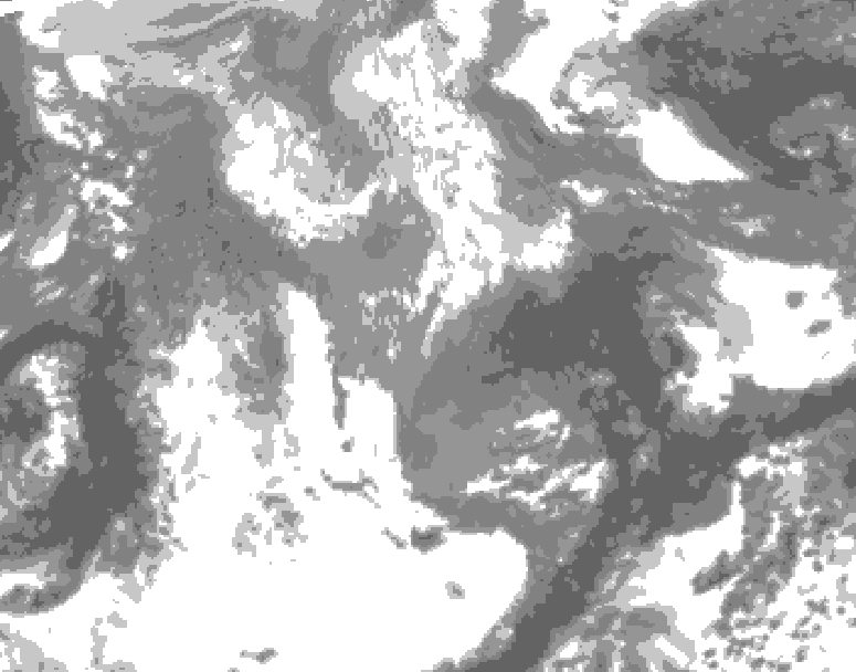 GDPS total cloud 090 hour forecast chart for Canada based on 2026/04/15 1200Z data