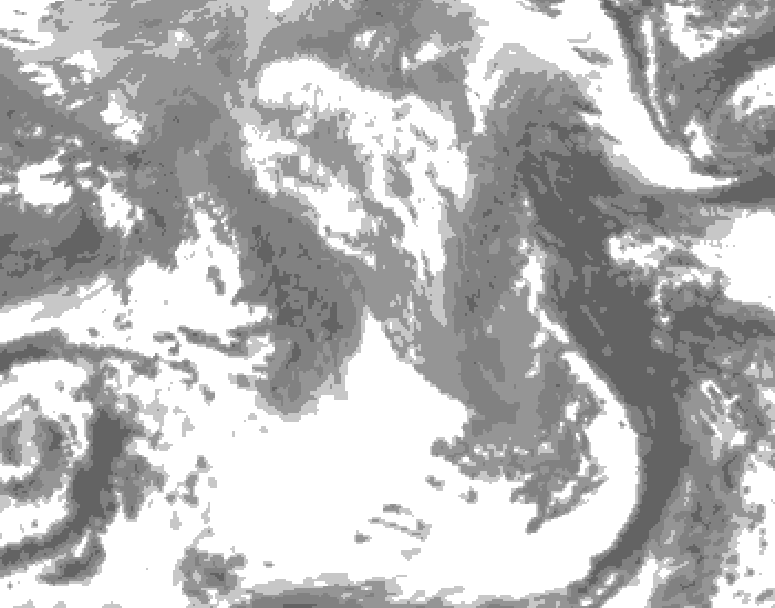 GDPS total cloud 114 hour forecast chart for Canada based on 2026/04/15 1200Z data