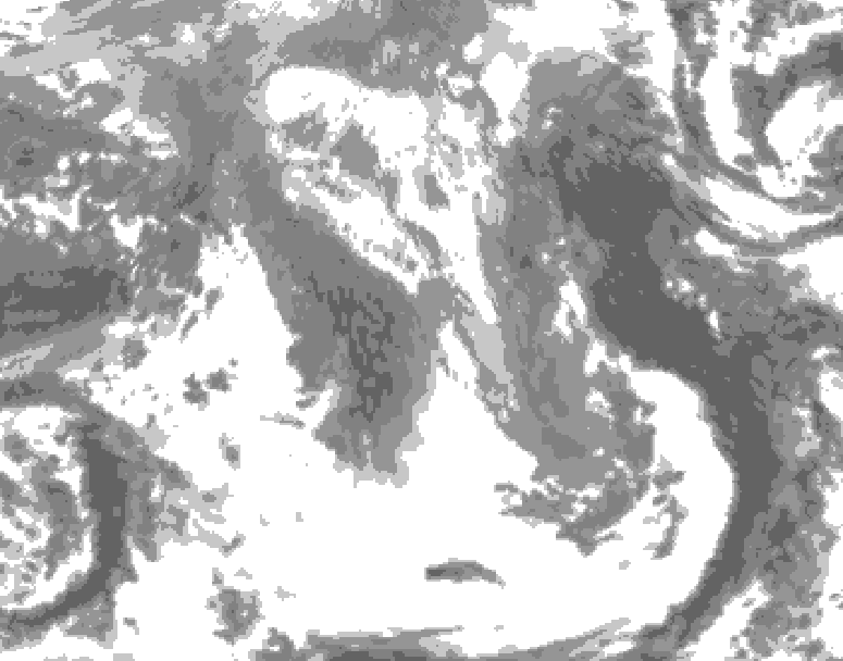 GDPS total cloud 120 hour forecast chart for Canada based on 2026/04/15 1200Z data