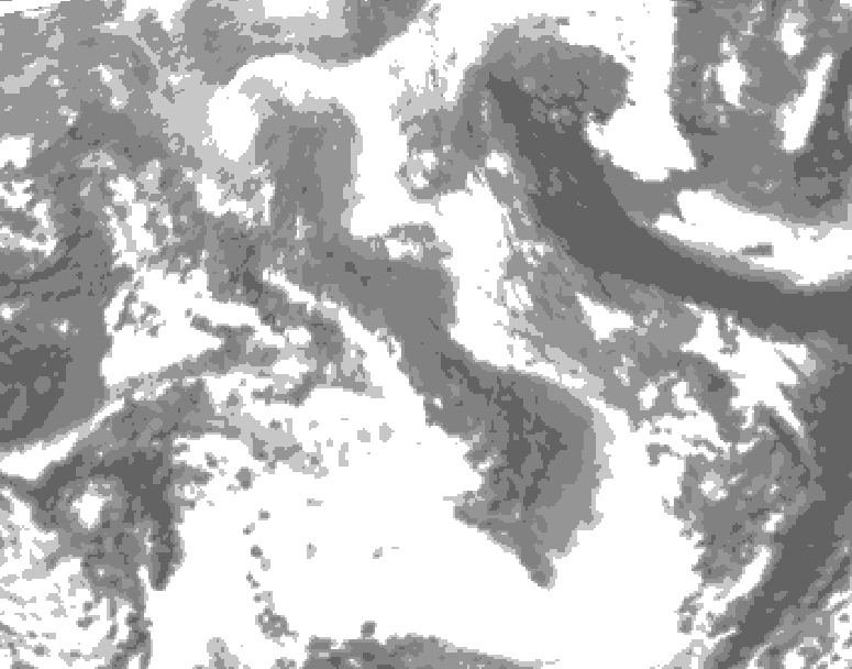GDPS total cloud 144 hour forecast chart for Canada based on 2026/04/15 1200Z data