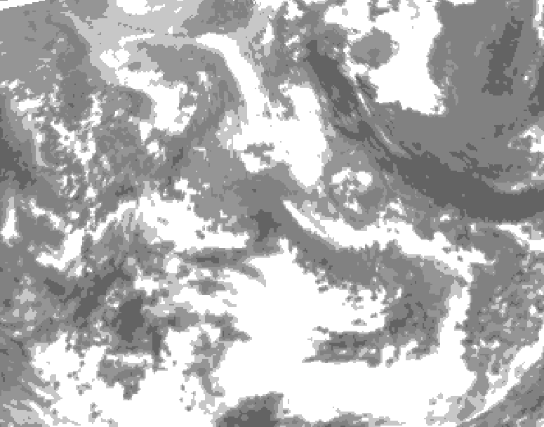 GDPS total cloud 162 hour forecast chart for Canada based on 2026/04/15 1200Z data