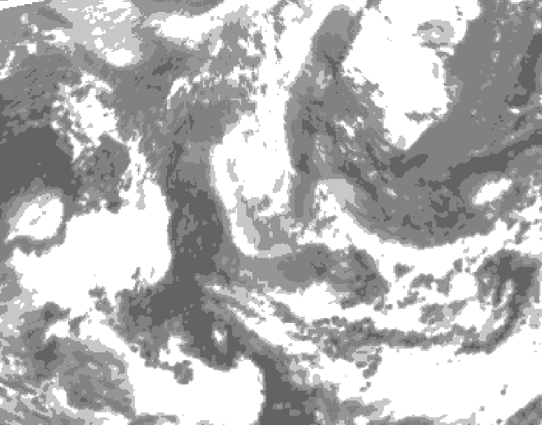 GDPS total cloud 192 hour forecast chart for Canada based on 2026/04/15 1200Z data