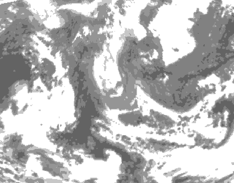 GDPS total cloud 198 hour forecast chart for Canada based on 2026/04/15 1200Z data