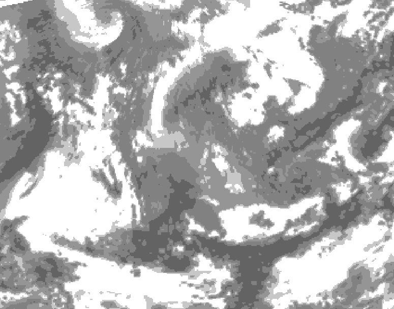GDPS total cloud 216 hour forecast chart for Canada based on 2026/04/15 1200Z data