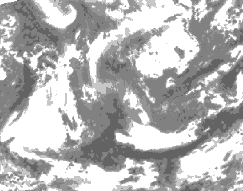 GDPS total cloud 222 hour forecast chart for Canada based on 2026/04/15 1200Z data
