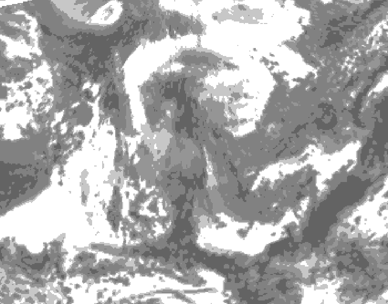 GDPS total cloud 240 hour forecast chart for Canada based on 2026/04/15 1200Z data