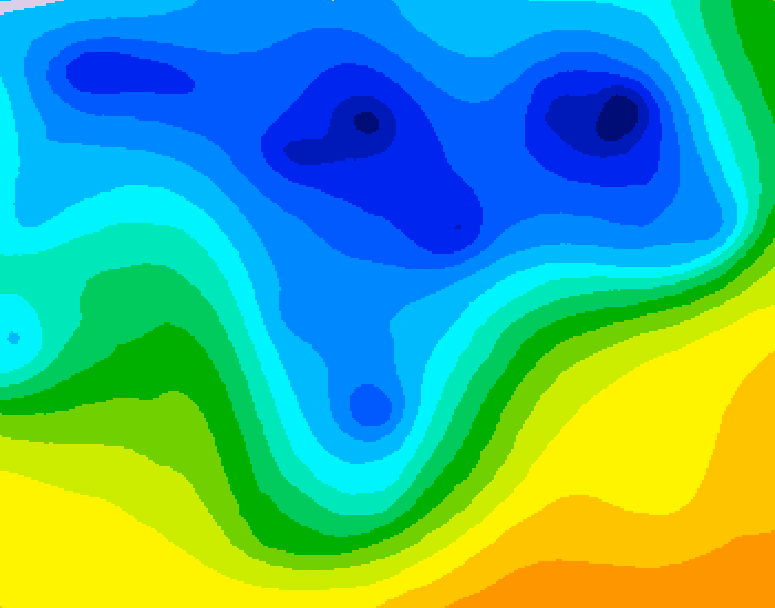 GDPS 500 millibar geopotential height 060 hour forecast chart for Canada based on 2026/04/16 0000Z data