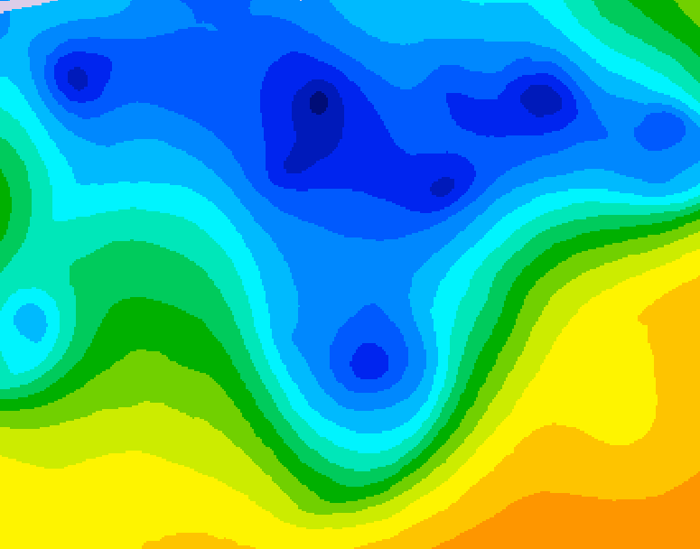 GDPS 500 millibar geopotential height 072 hour forecast chart for Canada based on 2026/04/16 0000Z data