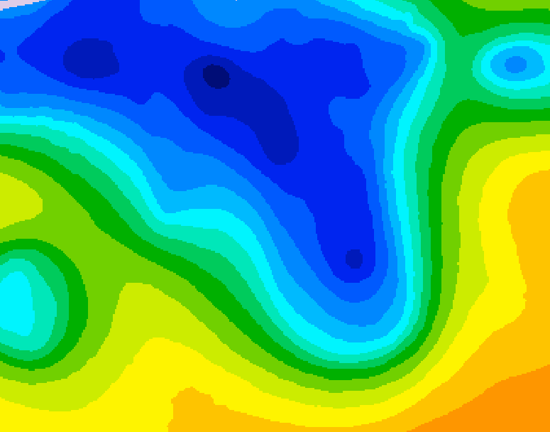 GDPS 500 millibar geopotential height 096 hour forecast chart for Canada based on 2026/04/16 0000Z data