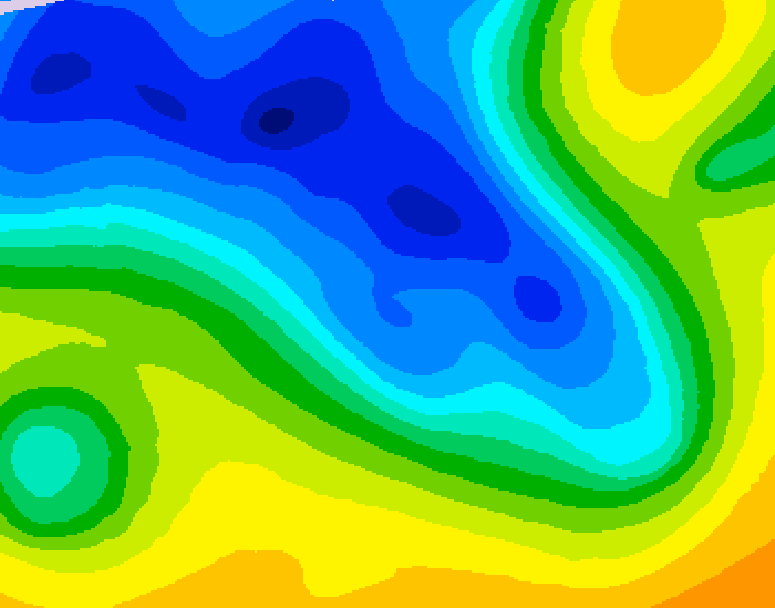 GDPS 500 millibar geopotential height 126 hour forecast chart for Canada based on 2026/04/16 0000Z data