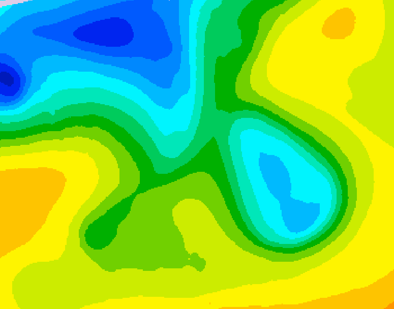 GDPS 500 millibar geopotential height 222 hour forecast chart for Canada based on 2026/04/16 0000Z data