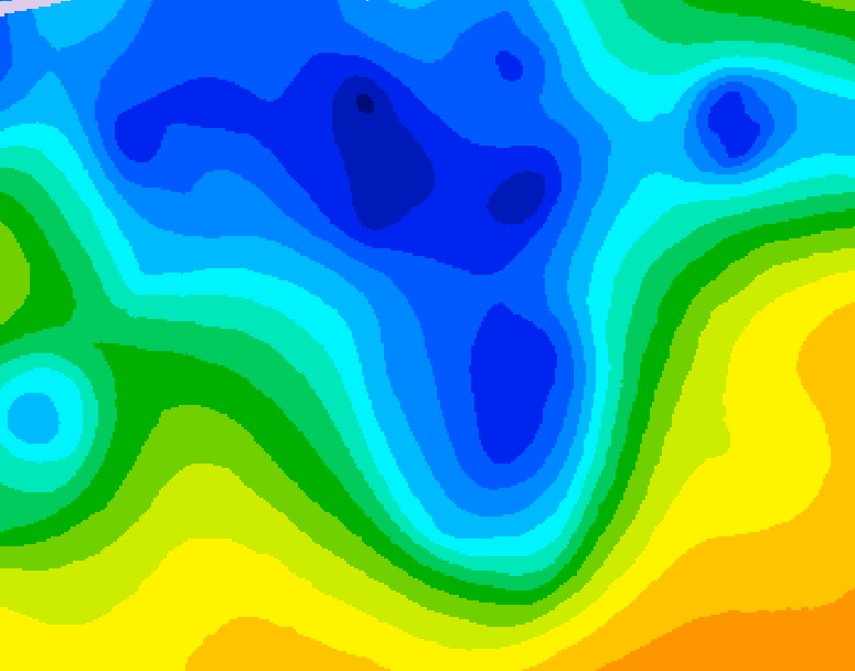 GDPS 500 millibar geopotential height 072 hour forecast chart for Canada based on 2026/04/16 1200Z data