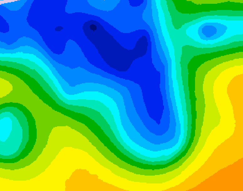 GDPS 500 millibar geopotential height 084 hour forecast chart for Canada based on 2026/04/16 1200Z data