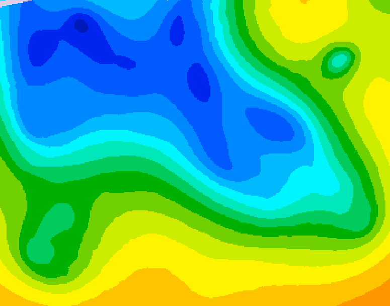 GDPS 500 millibar geopotential height 132 hour forecast chart for Canada based on 2026/04/16 1200Z data