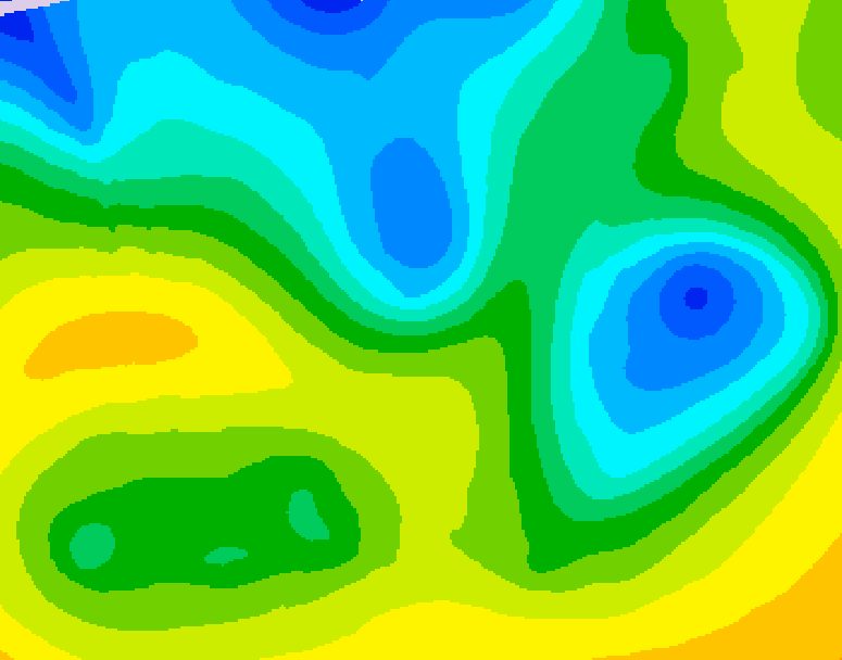 GDPS 500 millibar geopotential height 222 hour forecast chart for Canada based on 2026/04/16 1200Z data