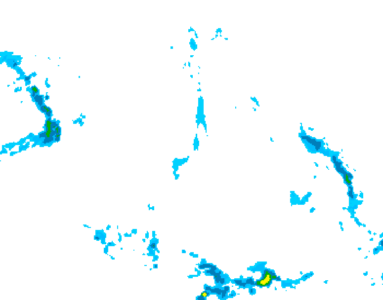GDPS precipitation 222 hour forecast chart for Canada based on 2026/04/16 0000Z data