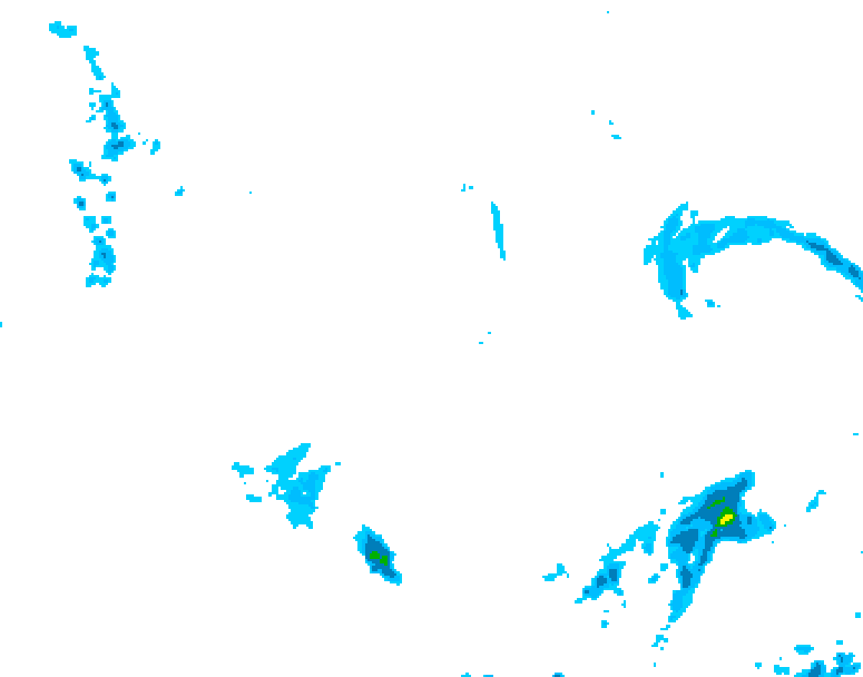 GDPS precipitation 222 hour forecast chart for Canada based on 2026/04/16 1200Z data
