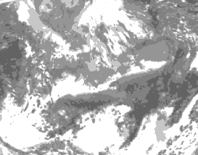 GDPS total cloud 024 hour forecast chart for Canada based on 2026/04/16 0000Z data