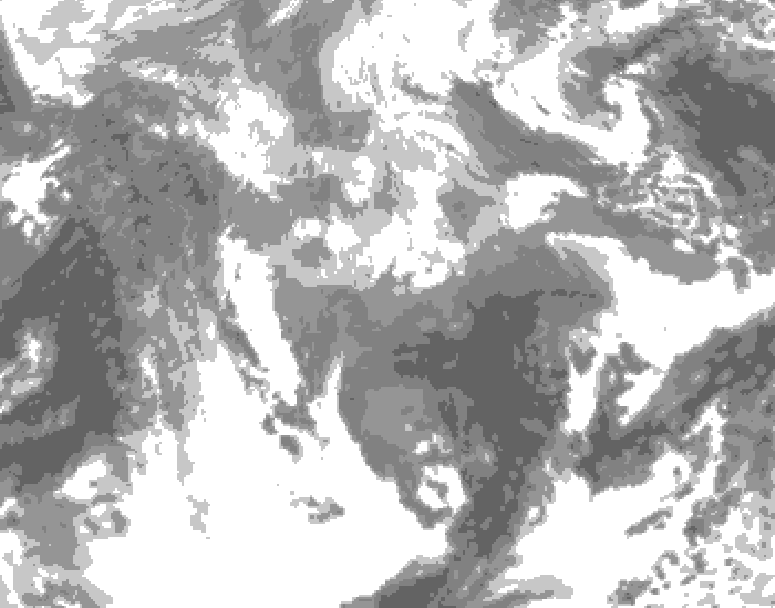 GDPS total cloud 066 hour forecast chart for Canada based on 2026/04/16 0000Z data