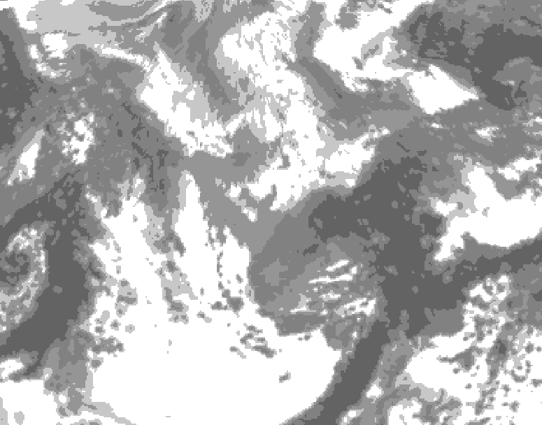 GDPS total cloud 078 hour forecast chart for Canada based on 2026/04/16 0000Z data