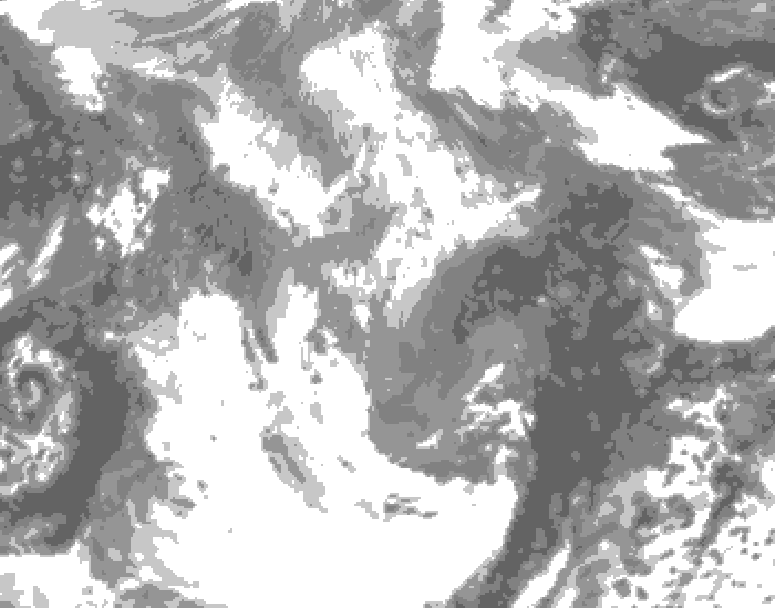 GDPS total cloud 084 hour forecast chart for Canada based on 2026/04/16 0000Z data