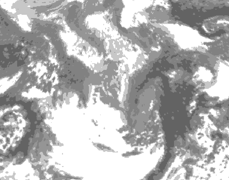 GDPS total cloud 090 hour forecast chart for Canada based on 2026/04/16 0000Z data