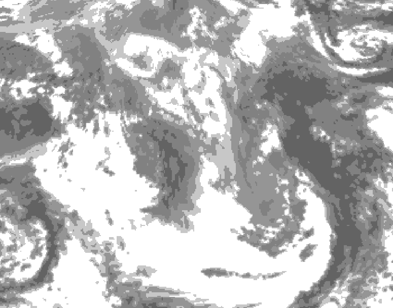 GDPS total cloud 108 hour forecast chart for Canada based on 2026/04/16 0000Z data