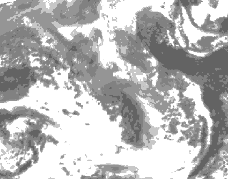 GDPS total cloud 126 hour forecast chart for Canada based on 2026/04/16 0000Z data