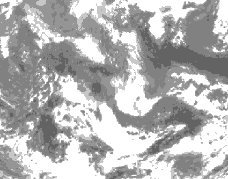 GDPS total cloud 162 hour forecast chart for Canada based on 2026/04/16 0000Z data