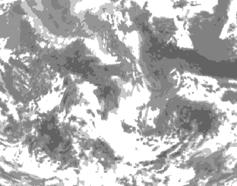 GDPS total cloud 168 hour forecast chart for Canada based on 2026/04/16 0000Z data