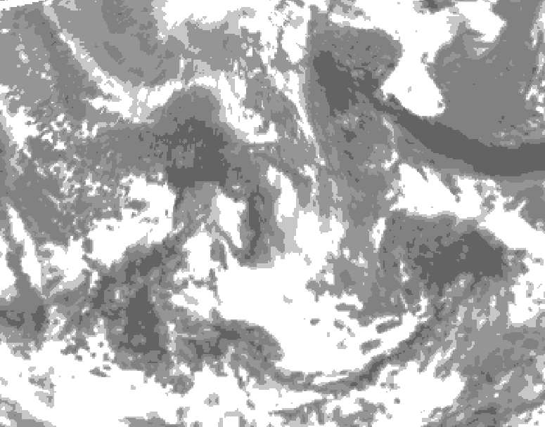 GDPS total cloud 174 hour forecast chart for Canada based on 2026/04/16 0000Z data