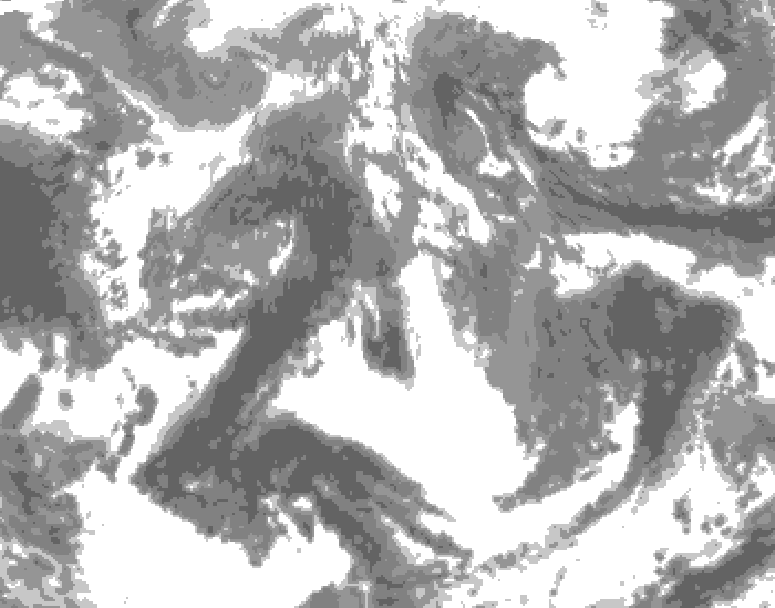 GDPS total cloud 186 hour forecast chart for Canada based on 2026/04/16 0000Z data