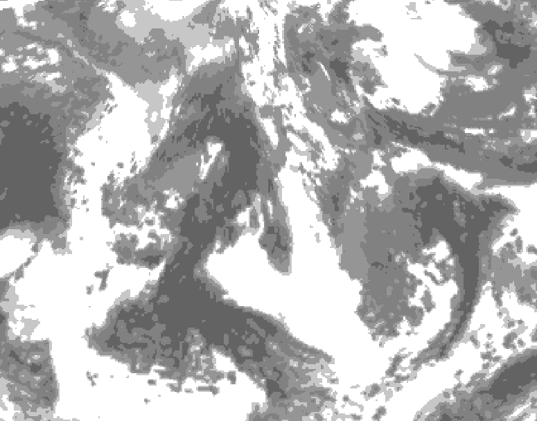 GDPS total cloud 192 hour forecast chart for Canada based on 2026/04/16 0000Z data