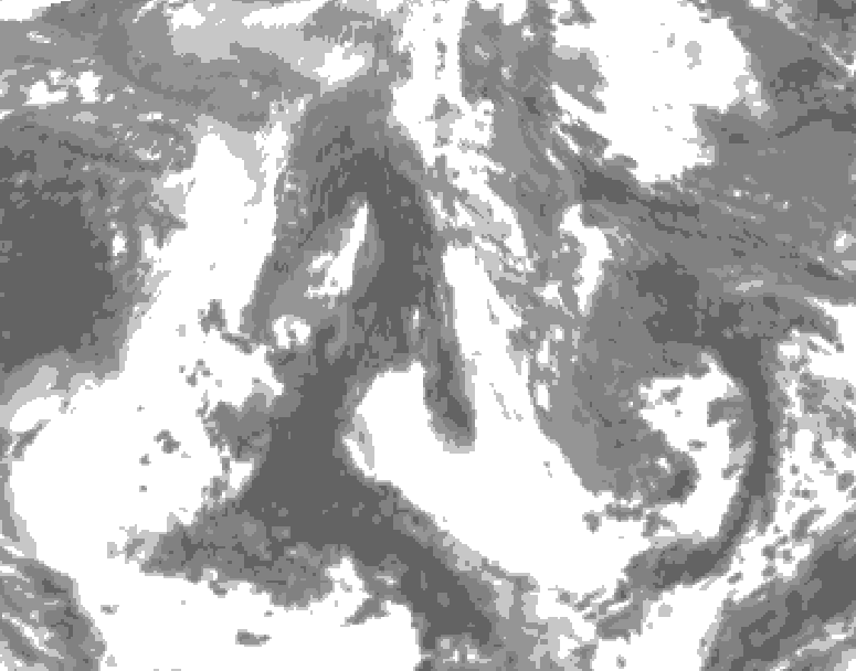GDPS total cloud 198 hour forecast chart for Canada based on 2026/04/16 0000Z data