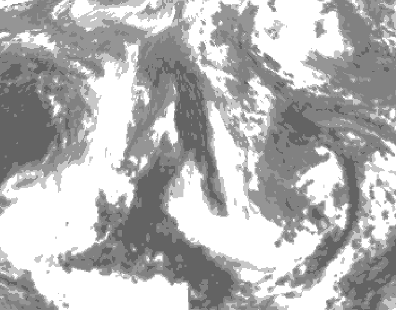 GDPS total cloud 204 hour forecast chart for Canada based on 2026/04/16 0000Z data