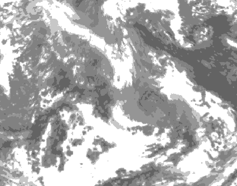GDPS total cloud 144 hour forecast chart for Canada based on 2026/04/16 1200Z data