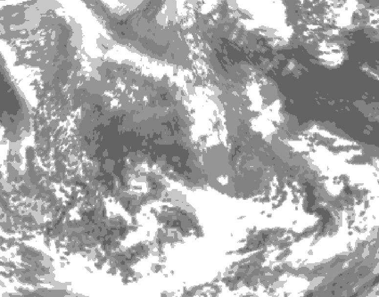 GDPS total cloud 156 hour forecast chart for Canada based on 2026/04/16 1200Z data