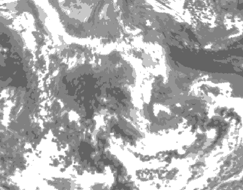 GDPS total cloud 168 hour forecast chart for Canada based on 2026/04/16 1200Z data