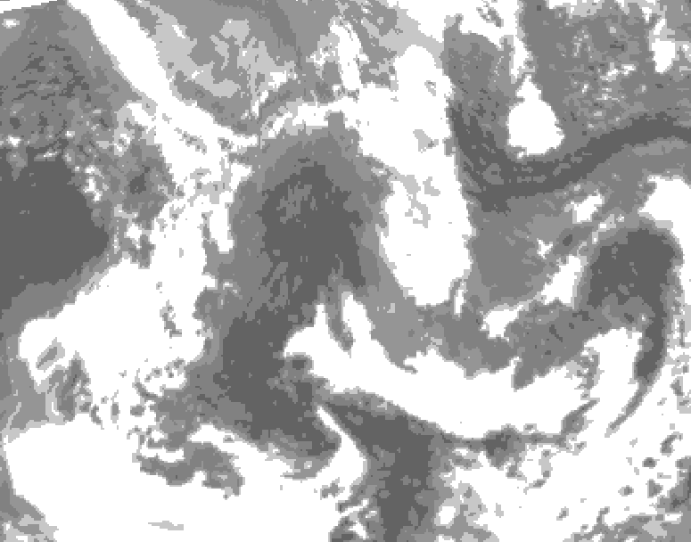 GDPS total cloud 192 hour forecast chart for Canada based on 2026/04/16 1200Z data