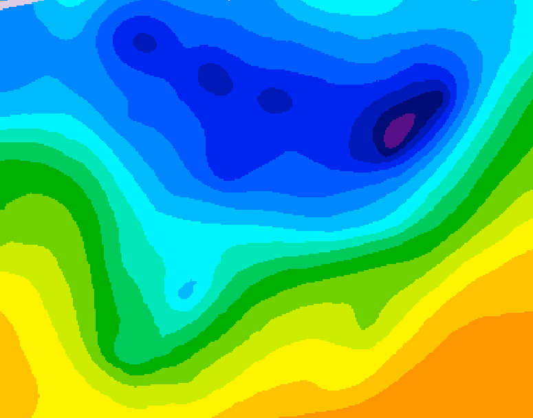 GDPS 500 millibar geopotential height 006 hour forecast chart for Canada based on 2026/04/17 0000Z data