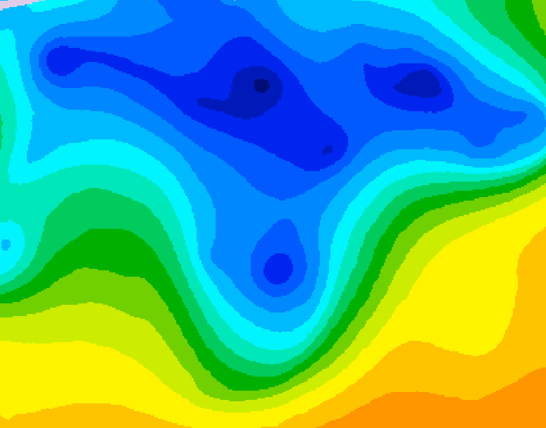 GDPS 500 millibar geopotential height 042 hour forecast chart for Canada based on 2026/04/17 0000Z data