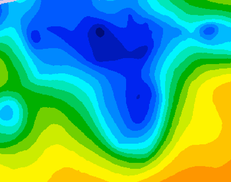 GDPS 500 millibar geopotential height 060 hour forecast chart for Canada based on 2026/04/17 0000Z data