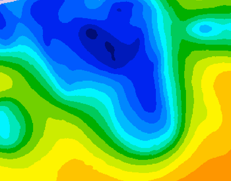 GDPS 500 millibar geopotential height 072 hour forecast chart for Canada based on 2026/04/17 0000Z data